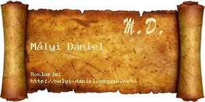 Mályi Dániel névjegykártya
